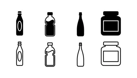 Bottle icon vector. bottle icon in trendy flat design Stock Illustration