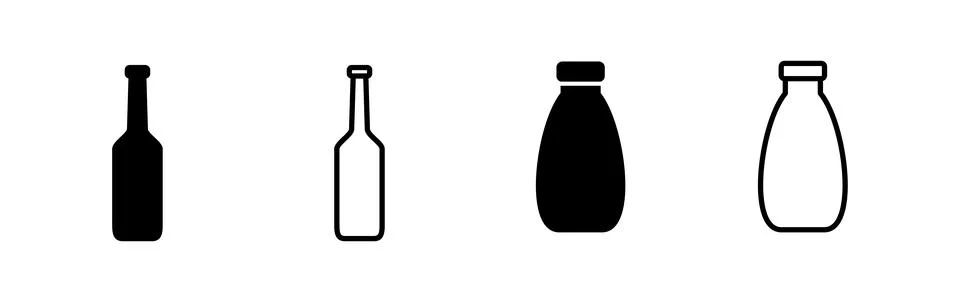 Bottle icon vector. bottle icon in trendy flat design Stock Illustration
