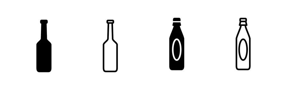 Bottle icon vector. bottle icon in trendy flat design Stock Illustration