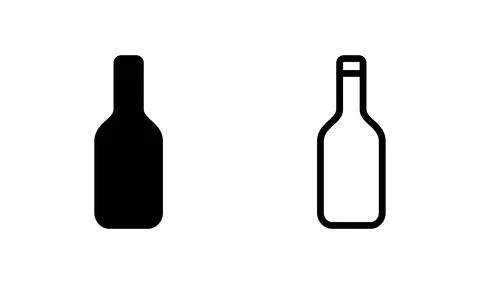 Bottle icon vector. bottle icon in trendy flat design Stock Illustration