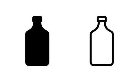 Bottle icon vector. bottle icon in trendy flat design Stock Illustration