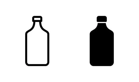 Bottle icon vector. bottle icon in trendy flat design Stock Illustration