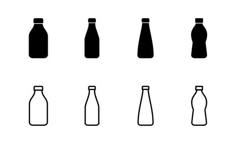 Bottle icon vector. bottle sign and symbol Stock Illustration