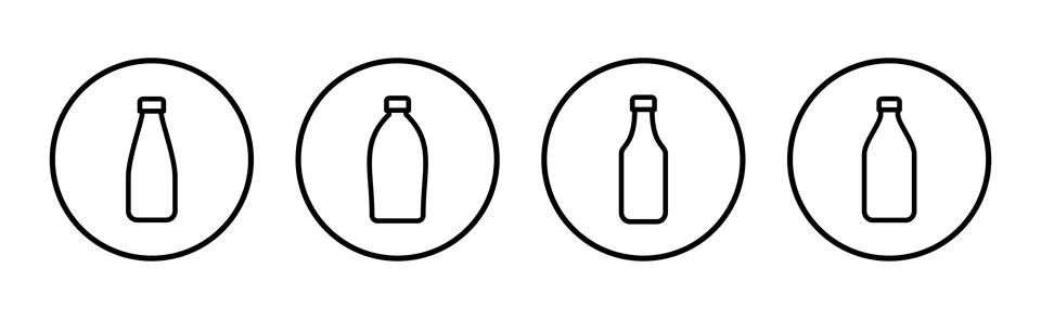 Bottle icon vector illustration. bottle sign and symbol Stock Illustration