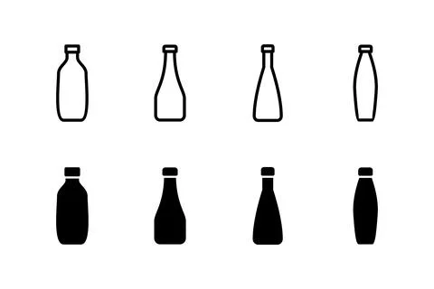 Bottle icon vector illustration. bottle sign and symbol Stock Illustration