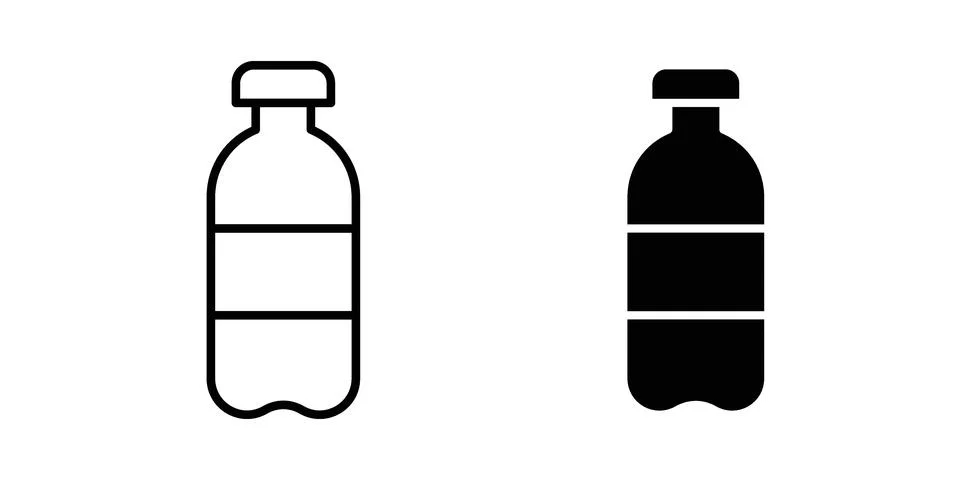 Bottle icon vector, illustration icon set Stock Illustration