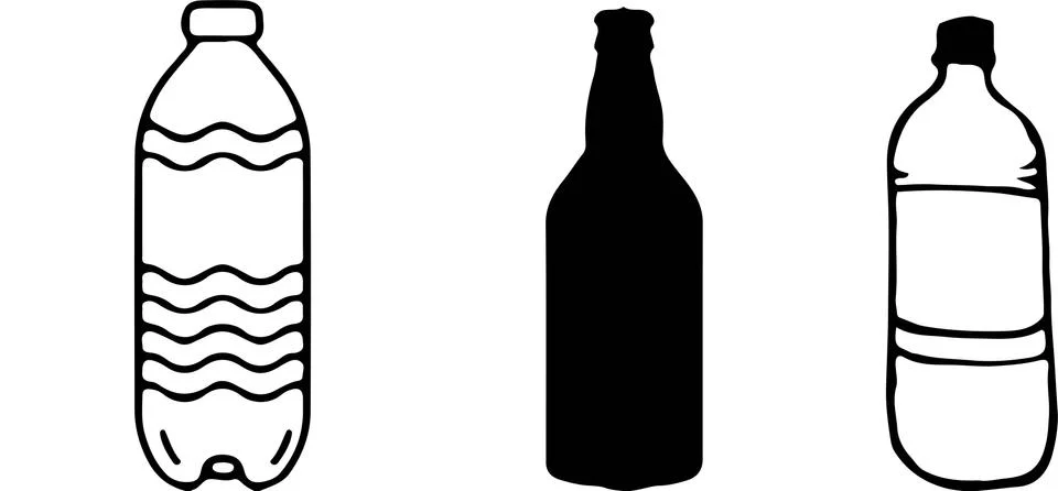 Bottle icon on white background Stock Illustration