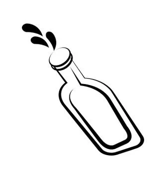 Bottle icon on white Stock Illustration