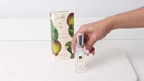 A bottle of Jo Malone Perfume Stock Footage 195593834