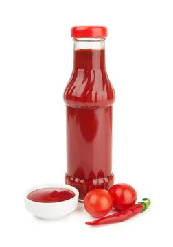 Bottle of ketchup Stock Photos