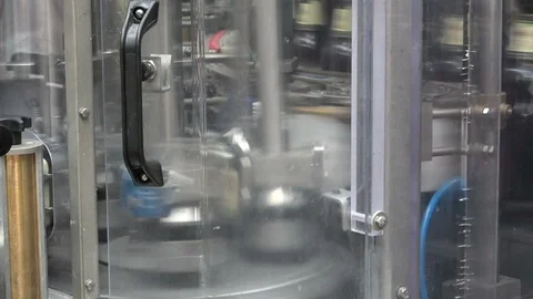 Bottle label machine Stock-Footage 104626157