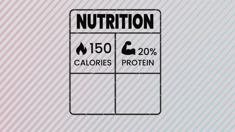 Bottle label nutrition infographic layout Stock Footage 321381350