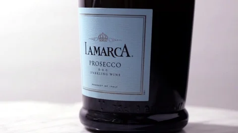 Bottle of Lamarca Proseco Video stock 129581688