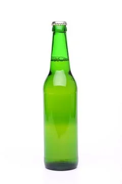 Bottle of light beer on white background. Stock Photos