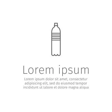 Bottle. Line icon. Vector sign. Stock Illustration