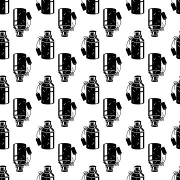 Bottle with liquid pattern seamless vector Illustrazione stock