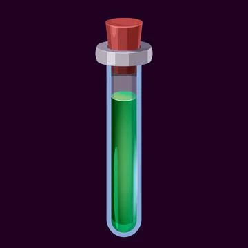 Bottle liquid potion magic elixir colorful . Game icon GUI for app games user Stock Illustration