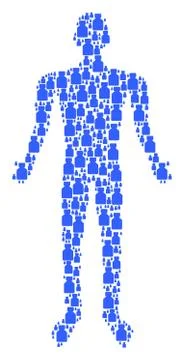 Bottle Man Figure Stock Illustration