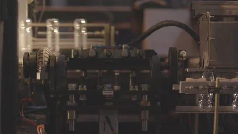 Bottle manufacturing plant Stock Footage 130696676