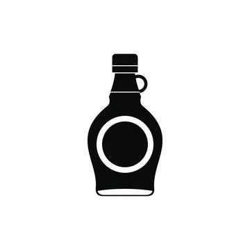 Bottle of maple syrup icon, simple style Stock Illustration