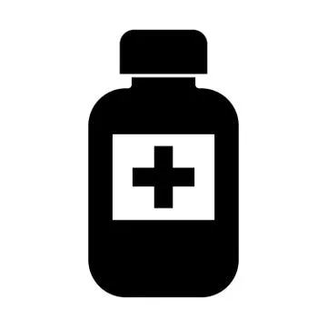 A bottle of medicine Stock Illustration