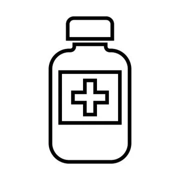 A bottle of medicine Stock Illustration