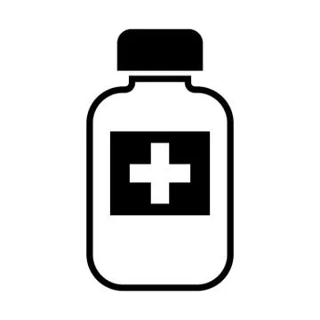 A bottle of medicine Stock Illustration