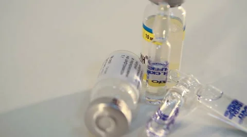 Bottle of medicine reverse Stock-Footage 49115940