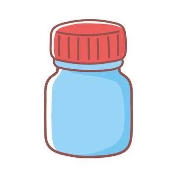 Bottle medicine template Stock Illustration