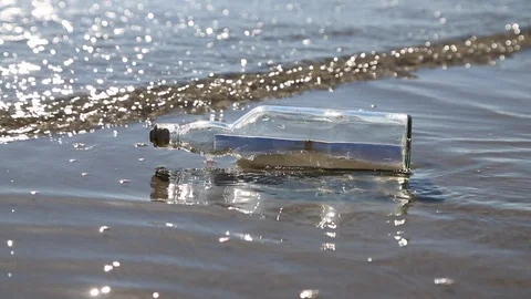 Bottle message Video stock 117974336