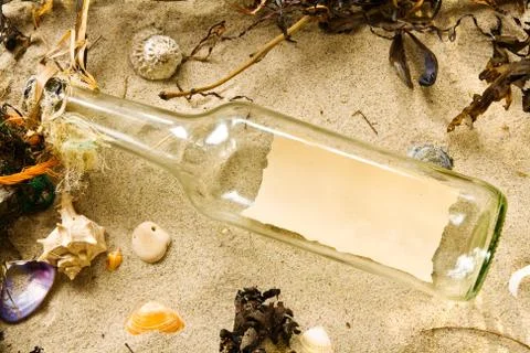 Bottle with message Stock Photos