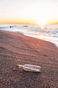 Bottle with message Stock Photos