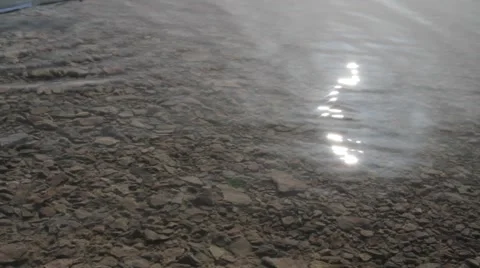 A bottle with a message in the water Stock Footage 61146515