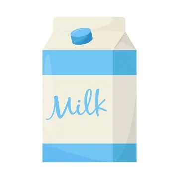 Bottle of milk. Elements for design farm products, healthy food. Flat vector Stock Illustration