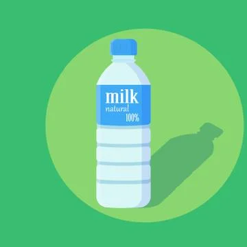 Bottle of milk isolated Stock Illustration