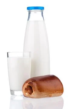 Bottle of milk Stock Photos