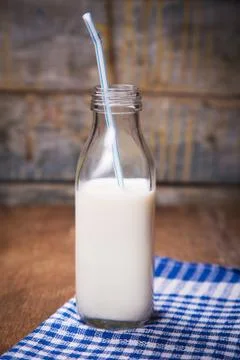 Bottle of milk Stock Photos