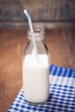 Bottle of milk Stock Photos