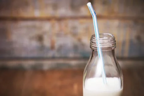 Bottle of milk Stock Photos