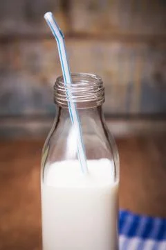 Bottle of milk Stock Photos