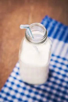 Bottle of milk Foto stock