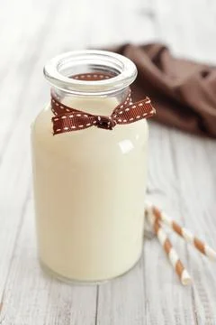Bottle of milk Stock Photos
