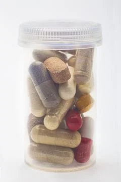 Bottle of mix pill Stock-Fotos