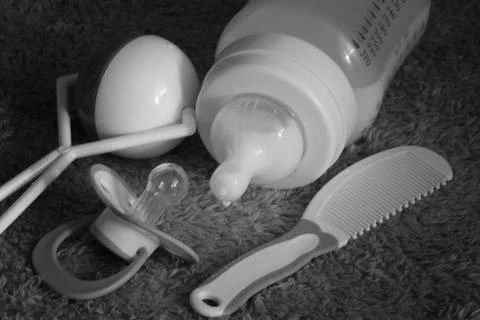 Bottle nipple scissors Stock Photos