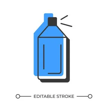 Bottle offset shadow line icon Illustrazione stock