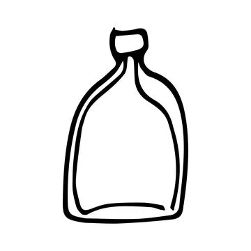 Bottle old vector illustration sketch doodle art Stockillustratie