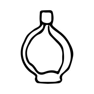 Bottle old vector illustration sketch doodle art Stock Illustration