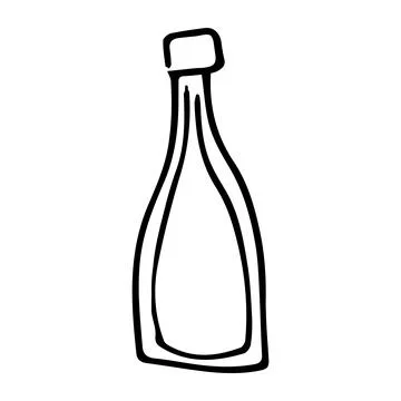 Bottle old vector illustration sketch doodle art Stockillustratie