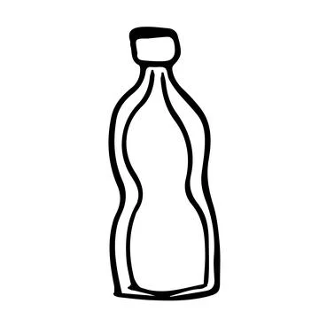 Bottle old vector illustration sketch doodle art Stockillustratie