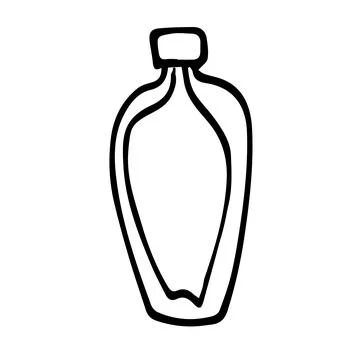 Bottle old vector illustration sketch doodle art Stockillustratie